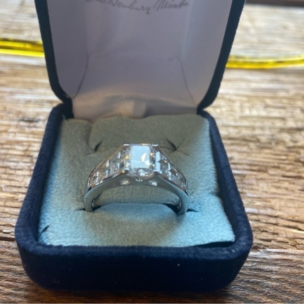 ✨925 Sterling Cocktail Ring Cubic￼ Zirconium Sz 10.5 Gorgeous